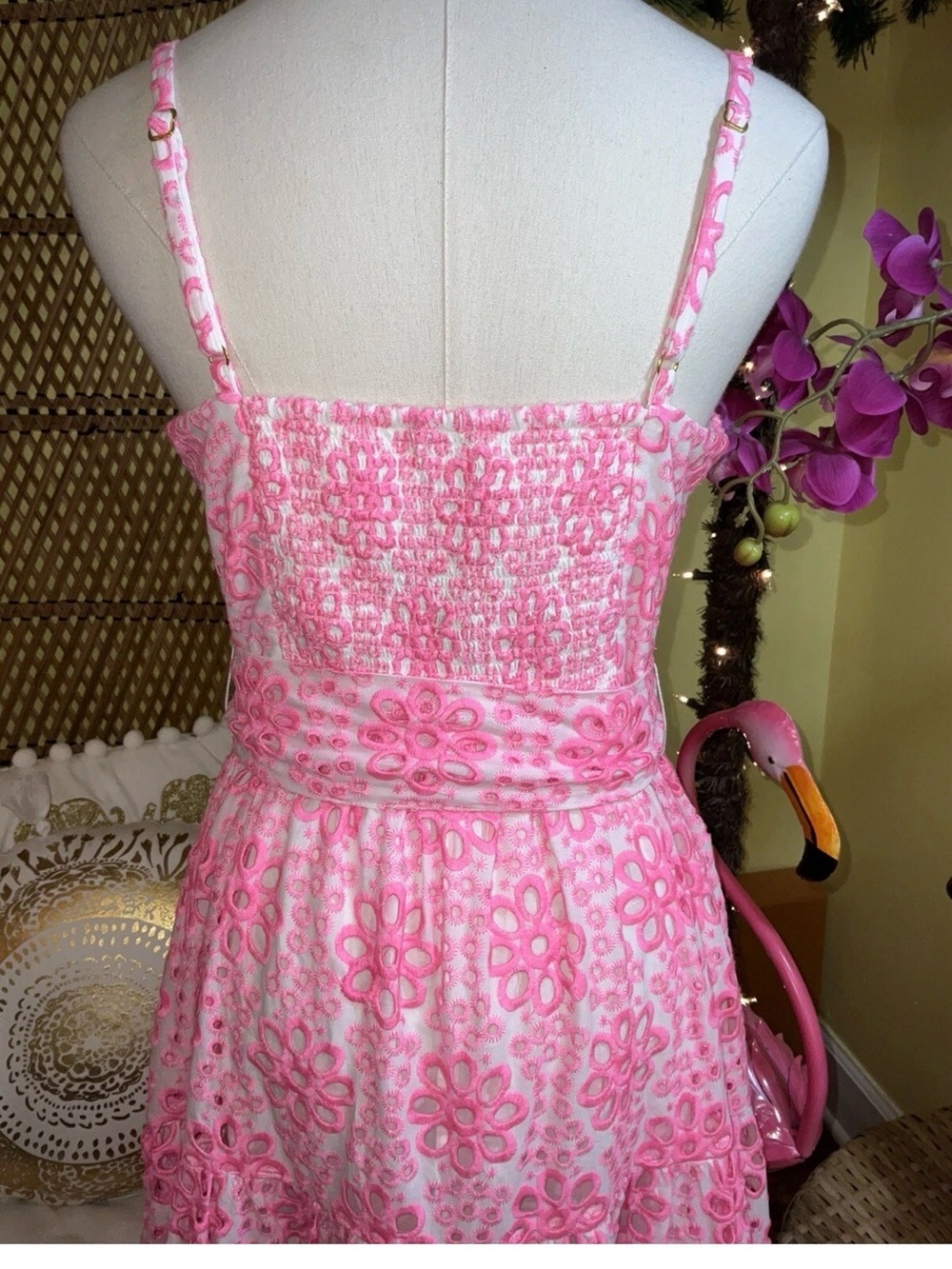 NWT Lilly Pulitzer Funflower Eyelet Pink Floral Tiered Sundress 16 - Picture 11 of 16